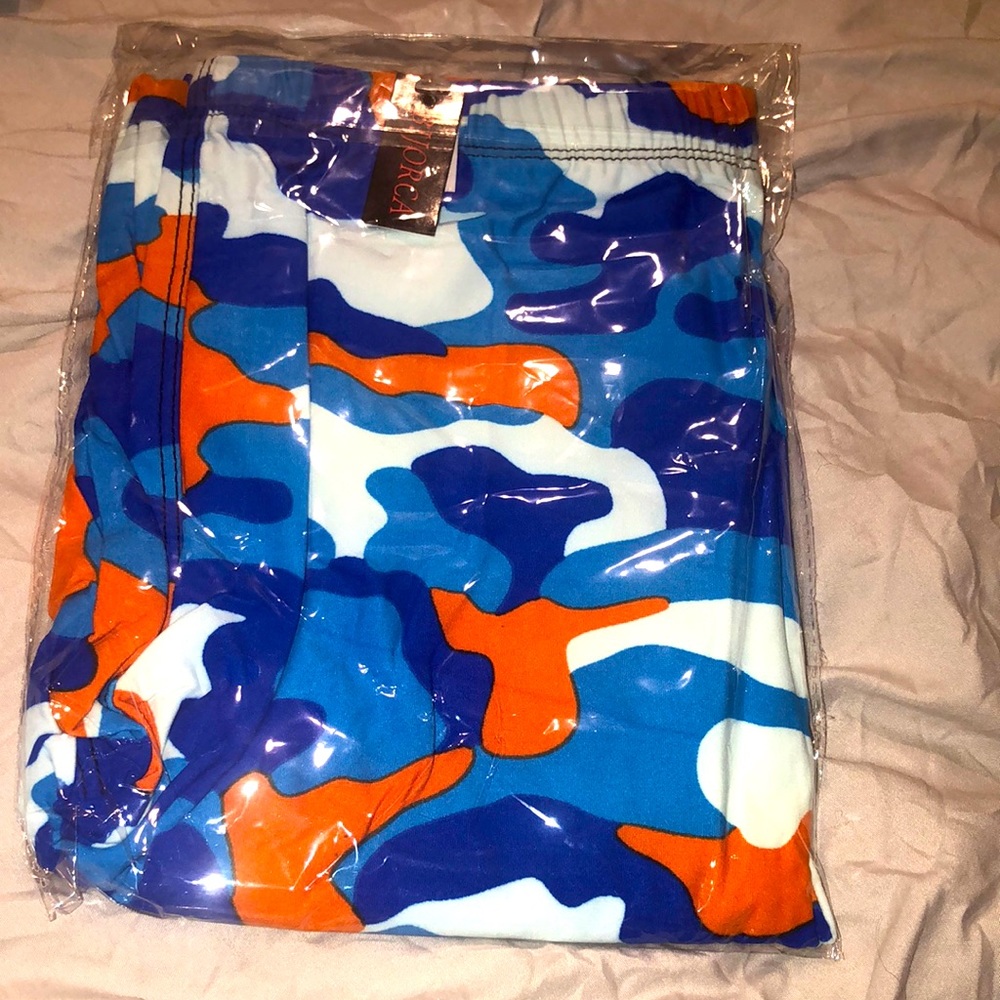 Camouflage Blue White Grey  Leggins One size LG